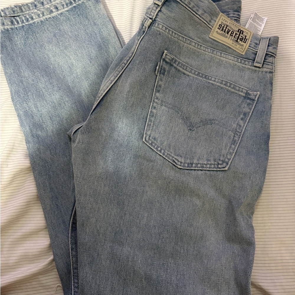 Levi's Men's Silver Tab Light Blue Straight Jeans